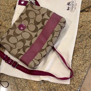 Coach Crossbody Purse w/ Drawstring Bag